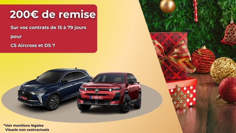 Pour une livraison du 21 novembre 2025 au 31 décembre 2025, bénéficiez de 200€ sur vos contrats jusqu'à 80 jours