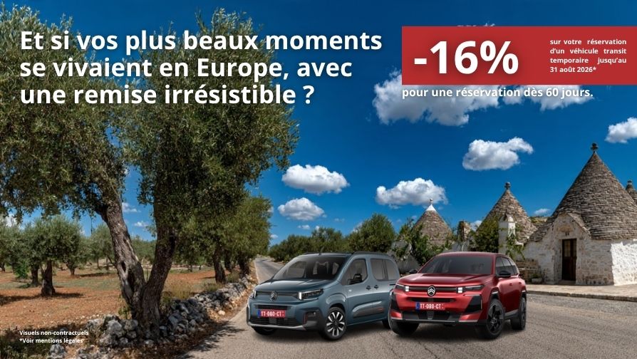 Remises exceptionnelles pour une réservation supérieure à 60 jours.